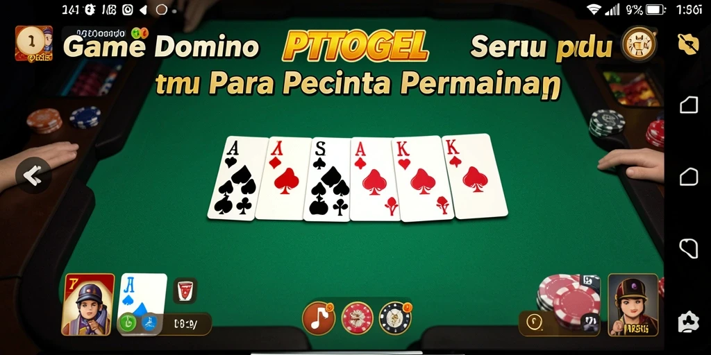 Tampilan gameplay PTTOGEL yang menarik dalam permainan Domino.