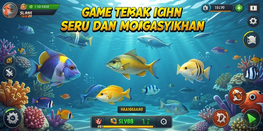 Tangkapan layar gameplay SL888 yang menunjukkan momen seru Tembak Ikan.