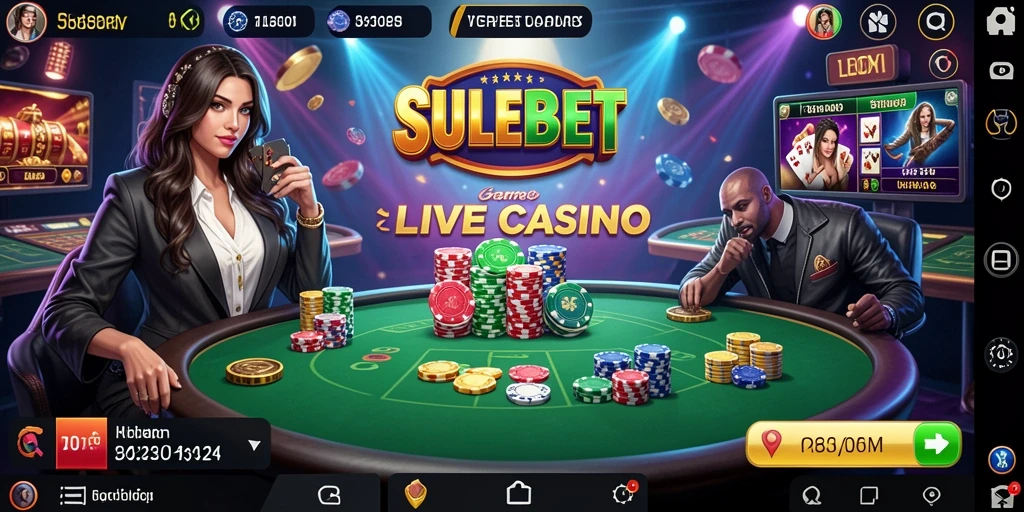 Screenshot gameplay Live Casino yang seru dan mendebarkan di SULEBET.