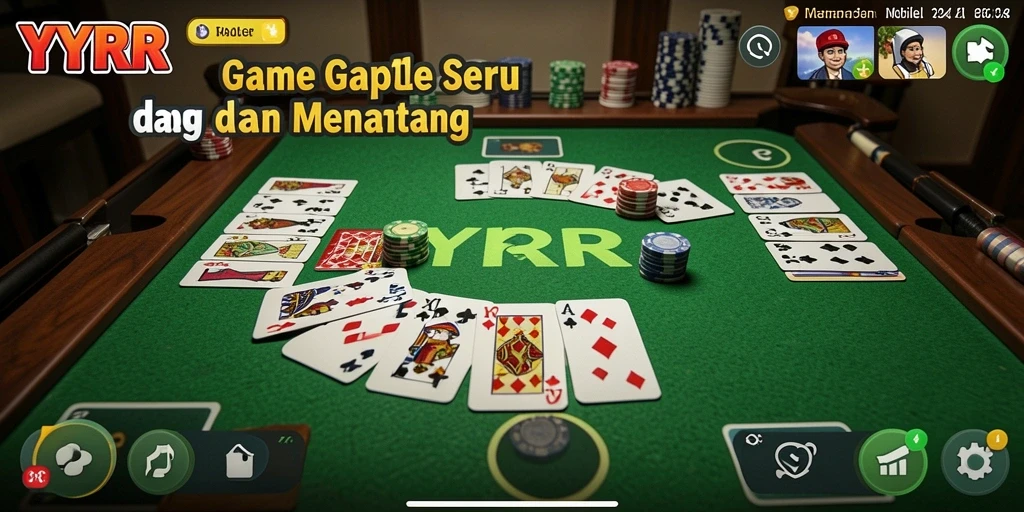 Tampilan gameplay YYRR yang mendebarkan saat bermain Gaple.