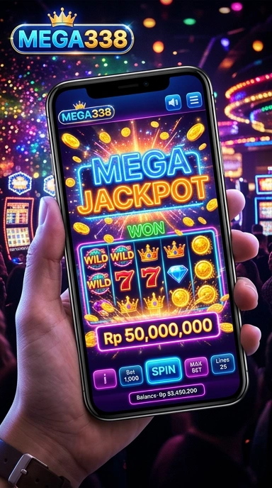 Tampilan utama aplikasi mega338 yang menarik dan user-friendly.